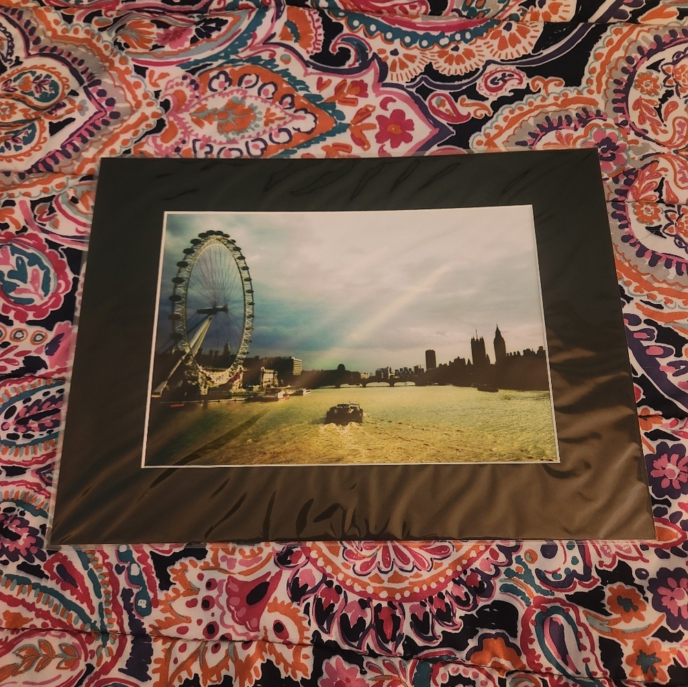 London Eye Art Print with Black Frame
